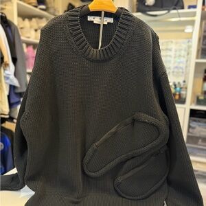 Off-White Black Crewneck Sweater